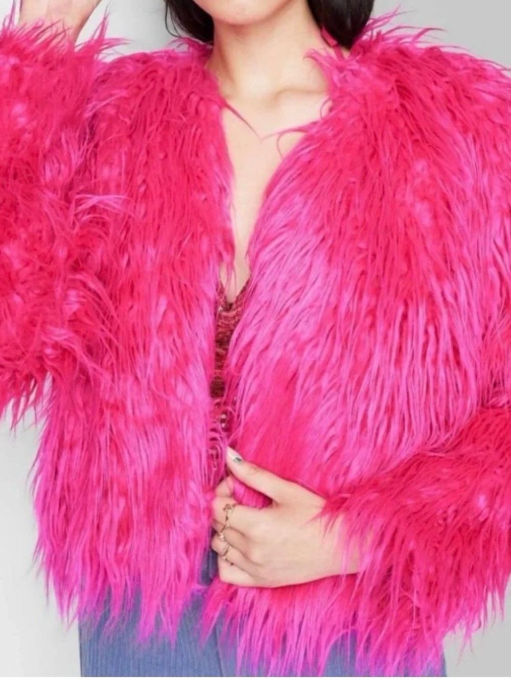 Pink Fuzzy Coat - Picture 4 of 5